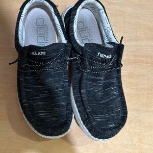 Hey Dude Kids Shoes in Black and White